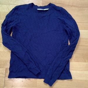 Simons blue pointelle sweater sz S